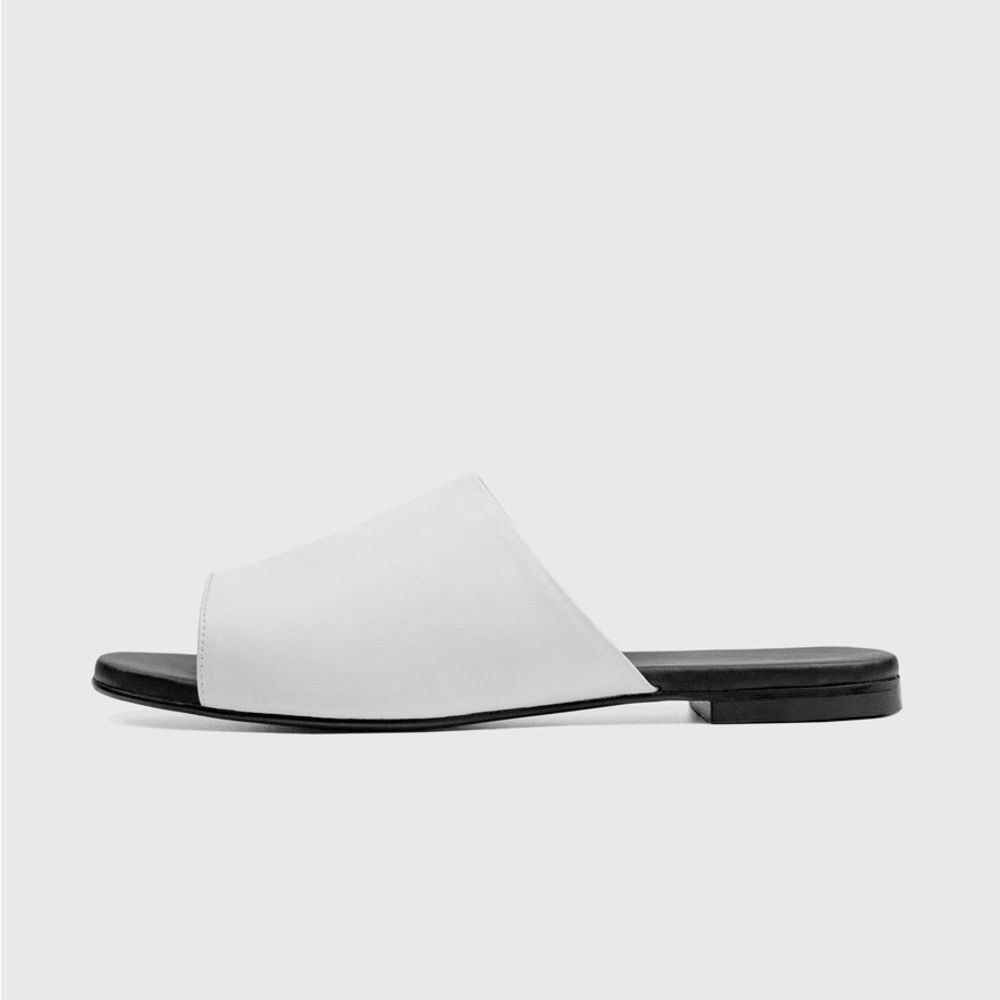 Raye Slip-on White Sandals